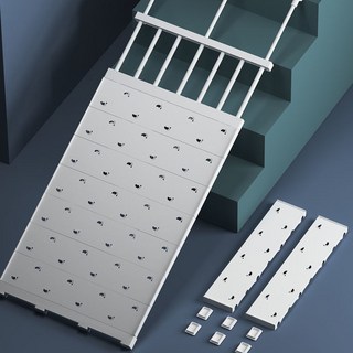 길이조절 압축선반 강력 스프링 다용도 압축선반 주방선반, 1개, 화이트 35cm L [48~75cm]