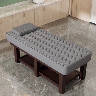 【可開發票】乳膠美容床美容院專用紋綉采耳美睫艾灸SPA按摩床推拿理療床美體摺疊床 美容床 推拿床, 1個, 棕色8CM方腿+灰床墊185*70 乳膠