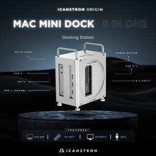ICANSTron 8合1 Mac Mini M4 M.2 NVME SSD 40Gbps, 歐盟