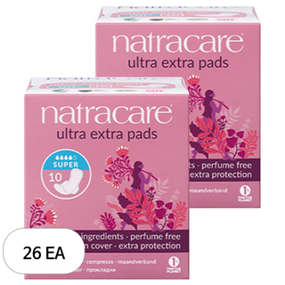 나트라케어 엑스트라 패드 생리대 날개형, 중형, 10개입, 26개