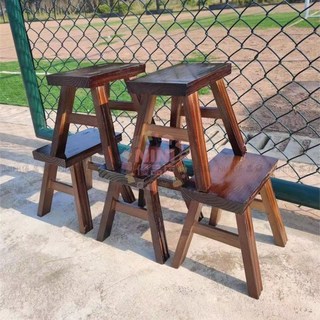 實木復古小木凳，免安裝，結實耐用，成人舞蹈凳, 1個, 原木色小凳子（24*15*23高）無漆款,1個凳子