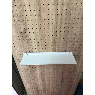 寵傢好 台灣製 洞洞板配件 金屬層板 (黑/白) 兩種尺寸 洞洞板 收納 置物架, 1個, 大號 黑色, 黑色