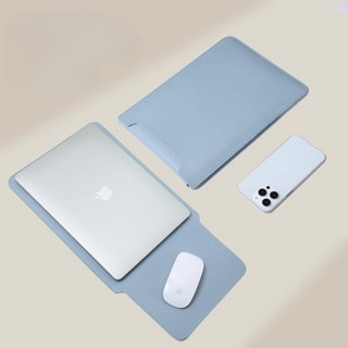 마우스패드 파우치 방수 초경량 노트북케이스, 1개, 2. 블루(내부 슬리브)