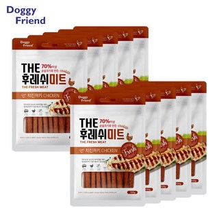 애완견 관절염예방 대량 치킨 육포 10p 강아지영양식, 100g