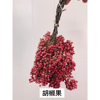 進口乾燥胡椒果 天然花材 持久保色 適用於各式花藝設計, 1個, 原色,10克
