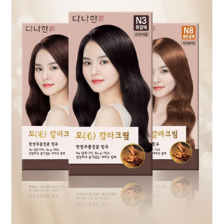 다나한 모 칼라크림 한방 새치염색약, N4 자연흑갈색, 1개