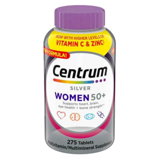 Centrum 종합 Vitamin 센트룸 멀티 비타민 C 아연 zinc 실버 우먼 50+ 중장년 타블렛, 275정, 1개