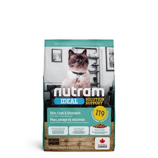 紐頓 Nutram I19 專業理想系列 三效強化貓飼料, 1個, 5.4kg, 雞肉+鮭魚