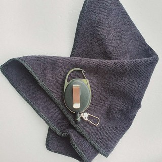 파크골프 볼타올 라운딩 볼클리너 블랙타올 + 릴와이어 세트판매 필드용품 골프 악세사리, 1개