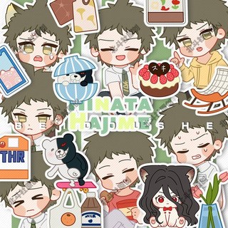 動漫角色貼紙 (七海千秋、江之島盾子、王馬小吉、狛枝凪斗) 日向創閃光貼紙 20枚X2