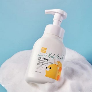 MOTHER-K FIRST 2合1洗髮沐浴慕斯 290ml - 溫和呵護寶寶肌膚, 1個