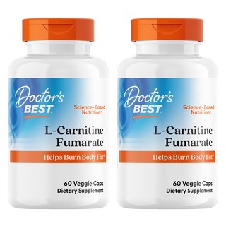Doctor's BEST 左旋肉鹼+延胡索酸鹽素食膠囊, 60顆, 2罐