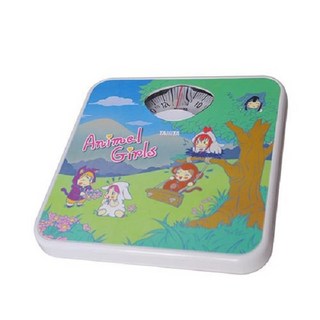 TANITA 機械式指針體重計 HA801 動物造型，清晰易讀，無需電池，精準測量，居家必備, 白色, 1個