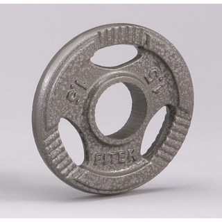 【Fitek】雙片奧林匹克手抓孔鑄鐵槓片 1.5KG槓片*2片 大孔槓片《舉重/重量訓練》, 1個, 1.5KG-2片, 鐵灰色