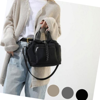 주머니백 여성 복조리 스타일 나일론 소재 데일리 버킷햇