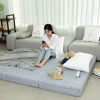 코트니아 플라워 3단 접이식 매트리스 3컬러