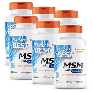 닥터스베스트 MSM 1000 mg 캡슐 Doctor's BEST OptiMSM, 360정, 6개