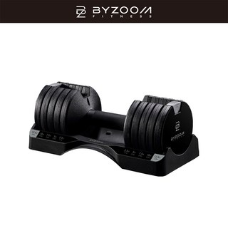 Byzoom Fitnes【Pure Series】5.6kg五段重量可調式啞鈴，黑白雙色可選，居家健身器材首選，輕鬆調整重量，打造理想體態。, 黑色, 1個