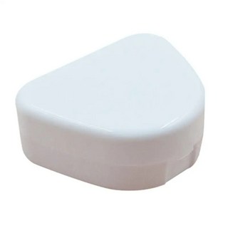 임시치아접착제 인공치아 치과용접착제 단색 인공 치아 정리함 스냅 핏 캐치 틀니 목욕 상자 인조 보관 케이스 치과 슬리브 용기 건조 상태 유지, White, 1개