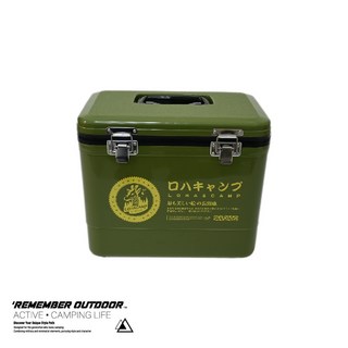 露營殿 台灣製造 戶外保冰桶 樂活不露 冰箱 攜帶式冰桶 軍風冰桶 戶外冰箱 保溫 保冰桶, 11L 風格冰桶 RD-130-軍綠色