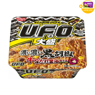 닛신 UFO 진한 트리플 페퍼 테바사키풍 야끼소바 대용량 사은품 추가증정, 1개