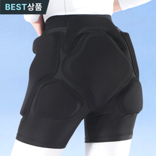 데이엑스 스키 엉덩이보호대 스노우보드 스케이트 힙 충격 패드, 블랙, 1개