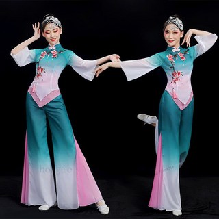 古典舞演出服女飘逸最新款秧歌服装女套装扇子舞手绢舞现代中国风