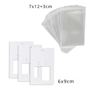 공병50Pcs 6x9cm Hangable 귀걸이 쥬얼리 디스플레이 크래프트 종이 라벨 포장 카드 가방 유무에 관계없이