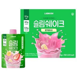 Labnosh 倍孅奶昔 草莓&香蕉口味, 7包, 45g