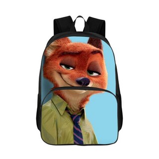 瘋狂動物城 216寸 貼袋兒童雙肩包 電影周邊印花 中小學生書包背包