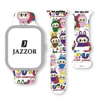 애플 워치 11호환 실리콘 라부부 스트랩 퀵 릴리스 핀 버터플라이 버클 사이즈 38 40 41 42 44 45 49mm, labubu-5