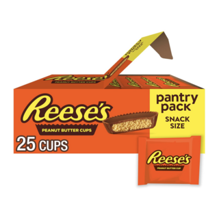 리세스 피넛버터 컵 대용량 25개입 REESES Peanut Butter Cups pantry pack 390g, 1개