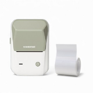 精臣奶茶標籤打印機 咖啡豆店專用 超防水彩色冷凍貼 商用小型標籤機 食品日期貼紙 飲品杯貼, 1個, 艾綠+1捲白色貼紙, 1個裝