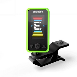 D'addario PW-CT-17 夾式調音器 精準調音 可調頻率 吉他/貝斯/提琴適用, 綠色, 1個