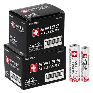 스위스밀리터리 알카라인 건전지 세트 AA 20p + AAA 20p, 1세트