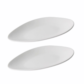 끌리메 CL 페블 롱디쉬 플레이트 2p, 화이트, 2개