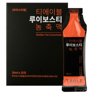 티에이블 루이보스티 농축액, 30ml, 20개입, 1개