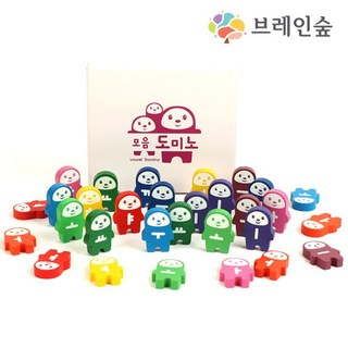 한글공부 원목 모음 도미노게임 30P 설선물 정교함 돌보기, 1개