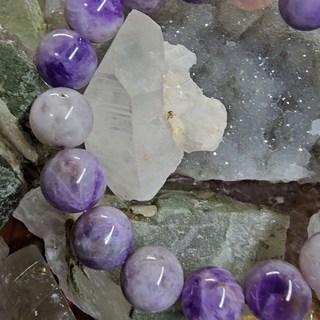 靈石有約 夢幻紫水晶手鍊 12.5mm珠徑 手圍17.5