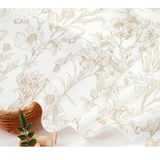 布喜翻 韓國布 - 典雅花草印花棉布 手作拼布布料 進口印花布 現貨, 1個