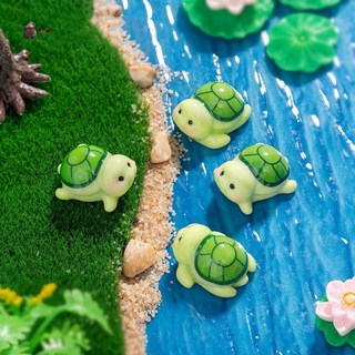 魚缸造景 微景觀 小烏龜擺件 魚缸飾品配件 海龜小擺件 創意魚缸造景景觀擺件, 1個, 小烏龜10個隨機
