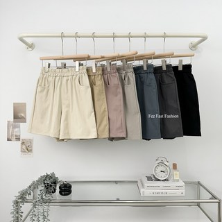 【Fee現貨7色】全鬆緊休閒短褲 闊腿褲 A字褲 韓系夏天穿搭