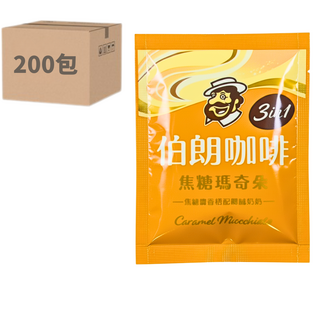 金車伯朗咖啡 焦糖瑪奇朵風味 三合一 即溶咖啡, 15g, 4套, 50個裝