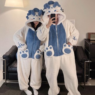 슈퍼마리오 수면잠옷 파자마 빅사이즈 커플 원피스 여성 가족 아동 극세사 세트 남성 겨울