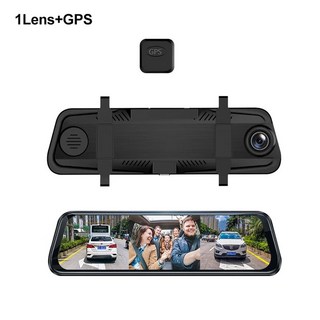 차량용 블랙박스 DVR 풀 HD 스마트 백미러 대시 캠 차량 전면 캐빈 및 후면 뷰 GPS 카메라 인치, Len GPS, 아무도