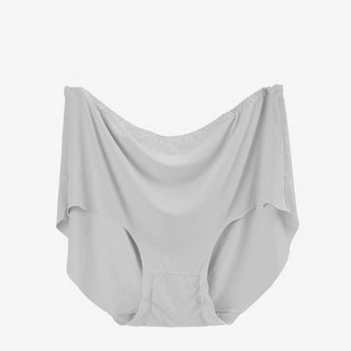 褲公主 涼感內褲 大尺碼無痕高腰內褲 棉花糖女孩孕婦內褲 女生內褲, 灰色冰絲