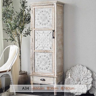 자개장 엔틱 가구 약장 나비장 정리함 서랍장 원목, C. 레트로 캐비닛 A34, A. 완전 설치