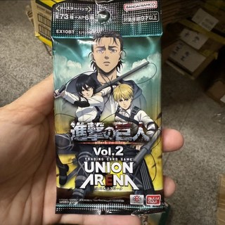 萬代 補充包 進擊的巨人 vol.2 EX10BT 補充卡包, 1個, 2包 開封不退