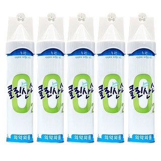 산소캔 클린산소 호흡용 휴대용산소 648ml 산소공급 5개