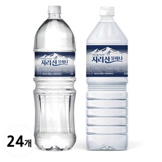 지리산 물하나 생수 2L (원형/사각 랜덤발송), 24개